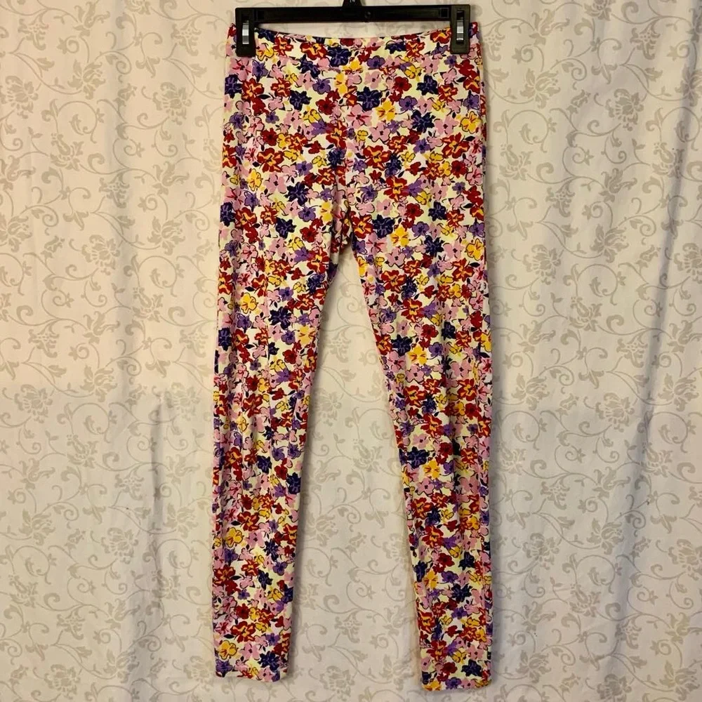 Code Bleu Girls Muiltcolor Floral Leggings - Picture 1 of 4